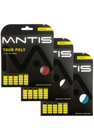 Výplet MANTIS TOUR POLYESTER (12M) 1,27mm Červená, Čierna ,Modrá